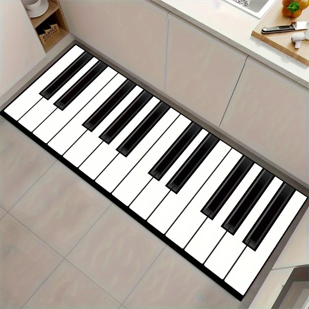 Creative Piano Long-Strip Carpet Anti-Slip Entrance Floor Mat Corridor Balcony Kitchen Carpet Home Decoration