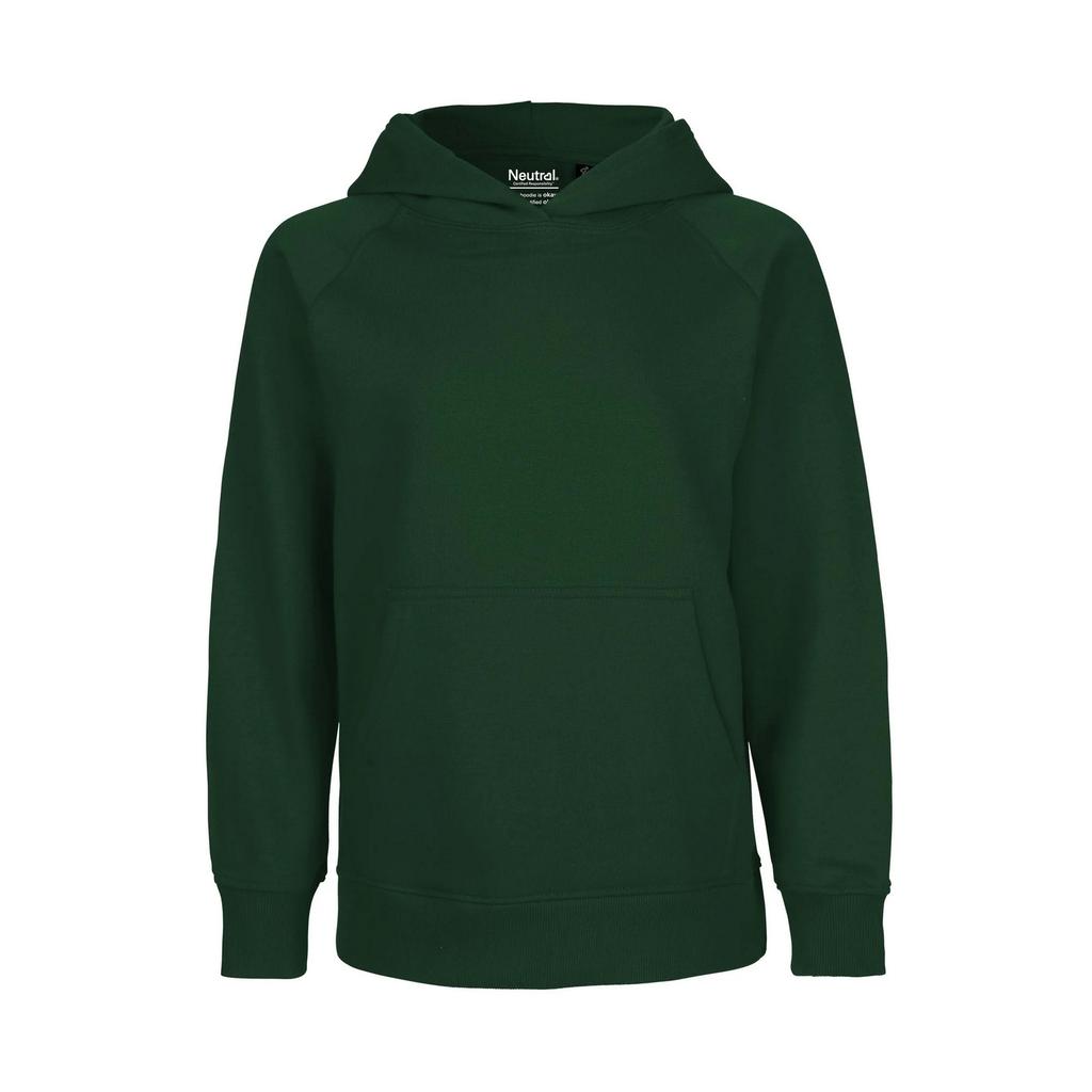 Neutral Childrens/Kids Plain Zipped Hoodie