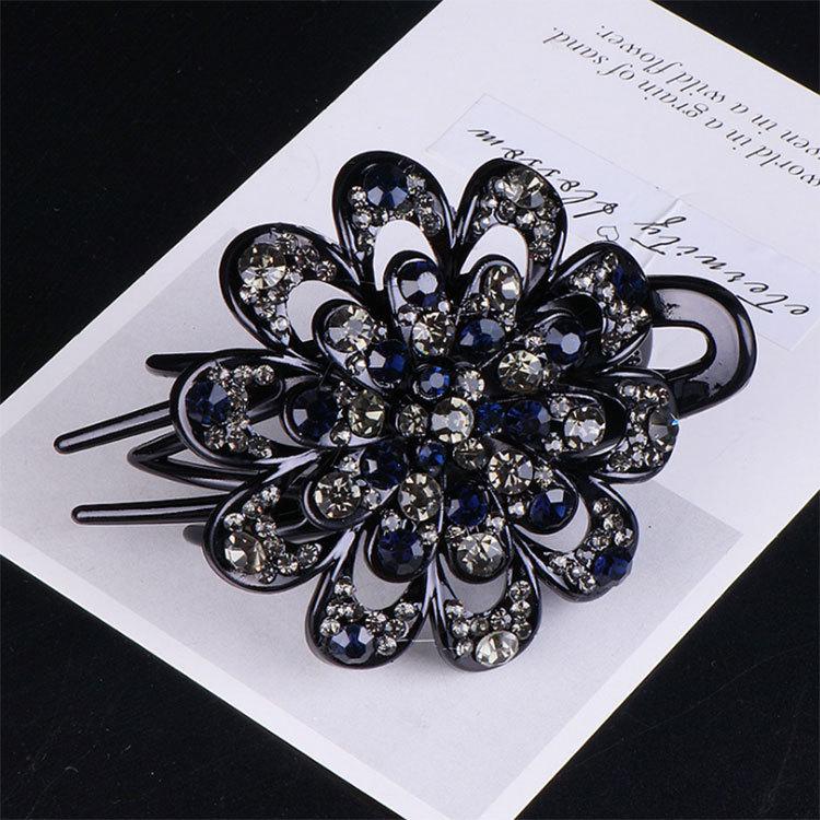 

Korean Style Rhinestone Flower Duckbill Hair Clip for Elegant Updos