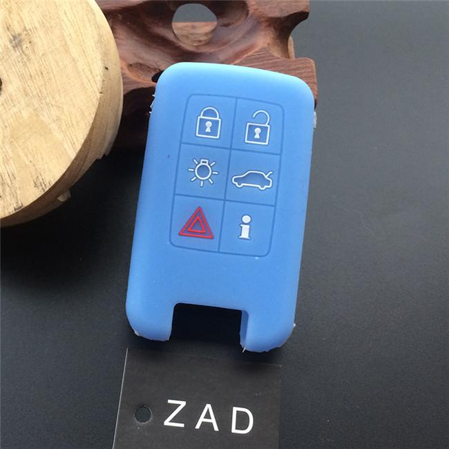 ZAD Silicone rubber car Smart Key Case Cover set For Volvo S40 S60 S80 V50 V70 XC60 XC70 XC90 6 button key