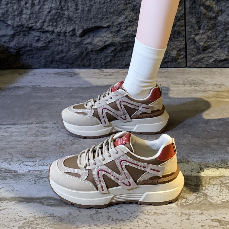 Autumn New Ins Dad Women's Shoes Student Running Sneakers Heightening Casual Shoes JCF