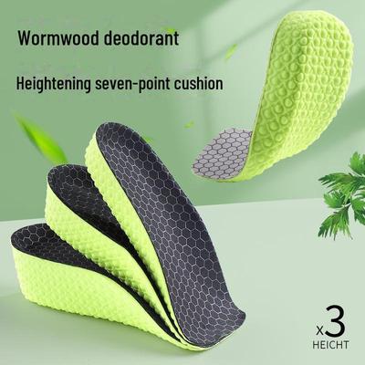 Wormwood Sport Height-Increasing Insoles: Deodorizing, Shock-Absorbing Antibacterial Half-Pads for Men & Women.
