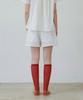 Mais Lace Trimming Banding Shorts / White