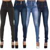 Jeans Ajustados de Cintura Alta para Mujer Estilo Europeo y Americano, Pantalones Largos, Alta Elasticidad, Cómodos, Moda 2022.