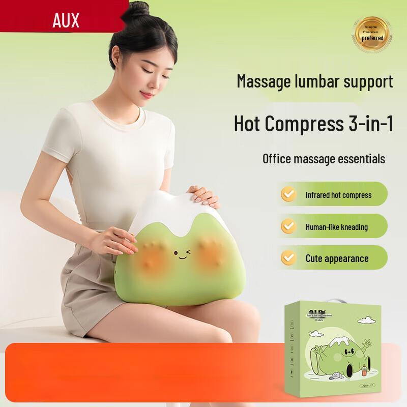 Aux Neck and Back Massage Cushion with Heat