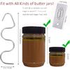 Longer Peanut Butter Stirrer 304 Stainless Steel Peanut Butter Stirring Stick – Efficient Natural Peanut Butter Stirrer, Peanut Butter Stirrer with