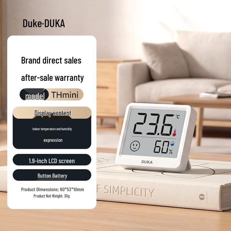 Duke TH3 WiFi Smart Indoor Clock with High Precision Temperature & Humidity Display