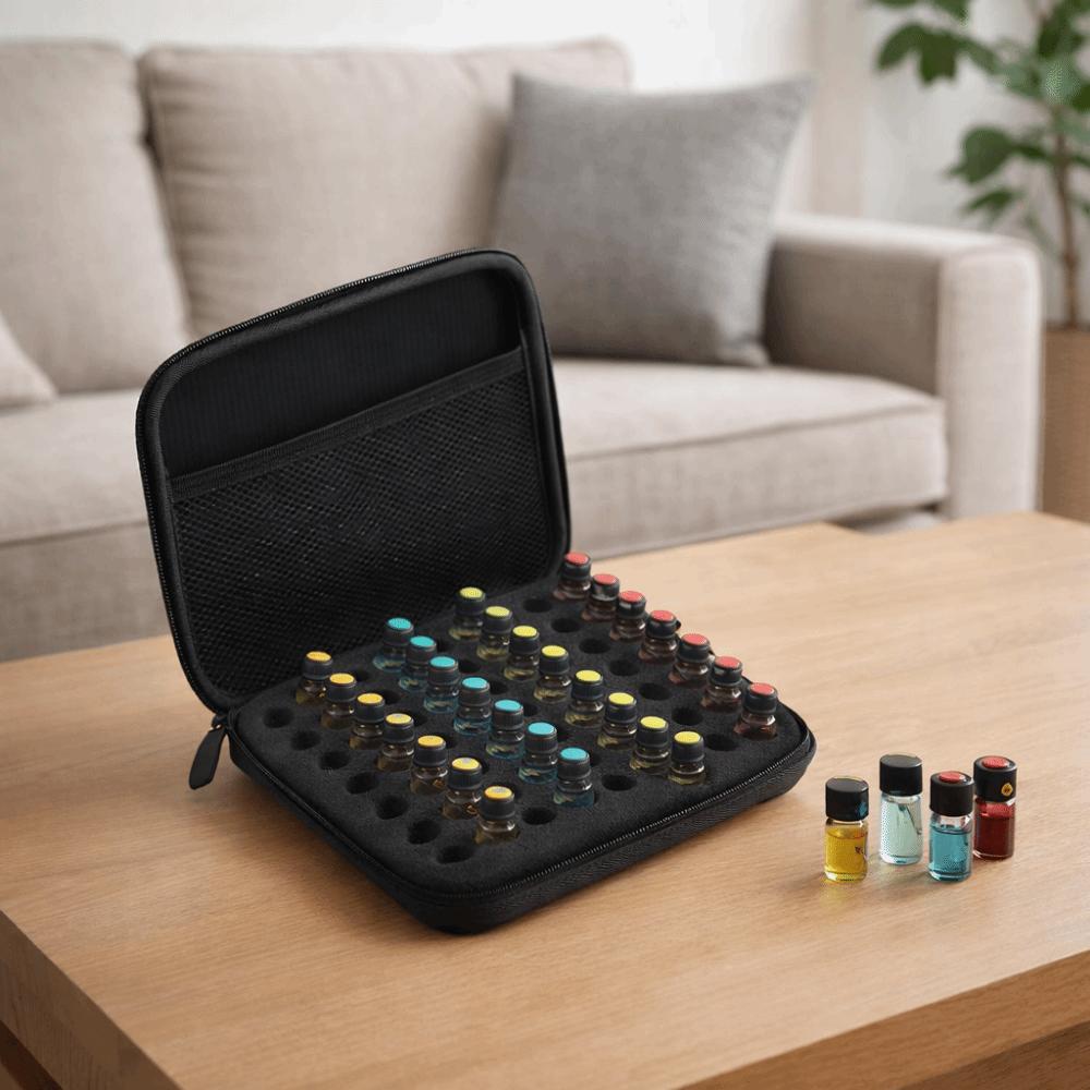 Portable 3 ML Essentials Oil Case Large Capacity Waterproof Essential Oil Storage Bag Wear-resistant EVA Insulin Case for Home