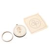 Embroidery Keychain Crafting Kit Mini Wood Round Hoop Keychain Making Set for Bag Key Phone Decoration