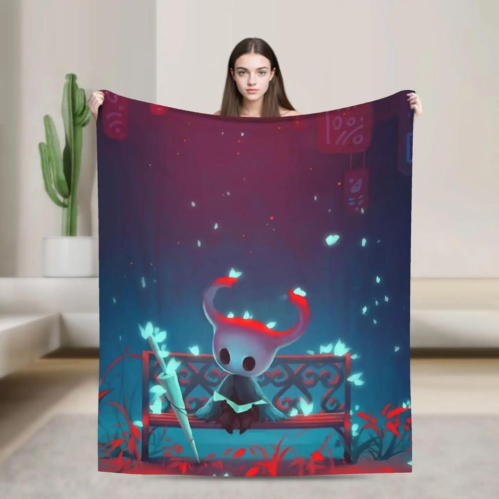 Hollow Knight Japanese Anime Flannel Blanket Soft Warm Throw for Kids Home Decor Bed Sofa Cover Autumn Winter