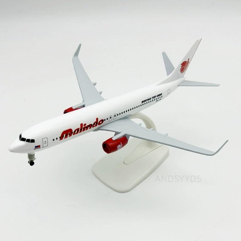 B737 1/400 Scale Malindo Airways 20cm Diecast Alloy Aviation Airplane With Landing Gear Model For Home Collection Hobby Gift