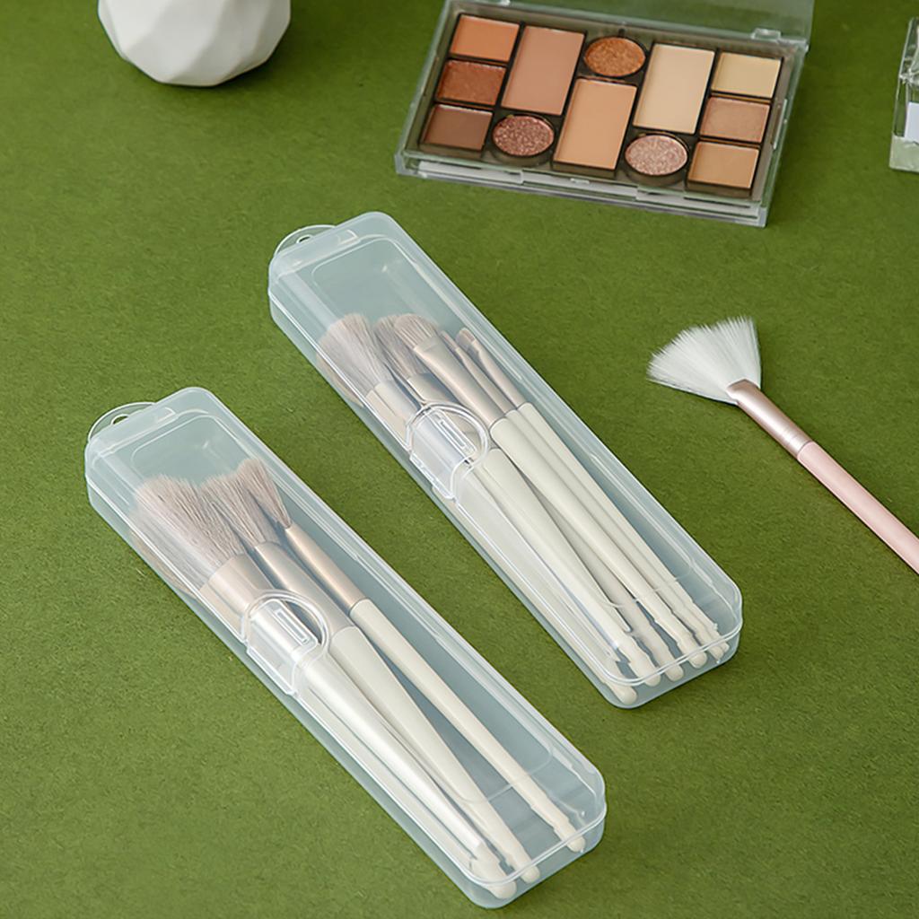 Tragbarer Make-up-Pinsel-Organizer Kunststoff-Kosmetik-Aufbewahrungsbox Mit Staubdichtem Deckel Reise Klar Lippenstift Eyeliner Aufbewahrungskoffer