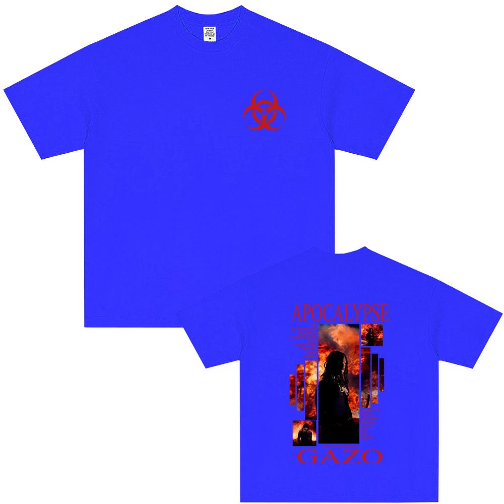Rapper Gazo APOCALYPSE Album Tshirt Unisex Women Hip Hop Fashion Pop Music Streetwear Male Casual Oversized Short Sleeve T Shirts