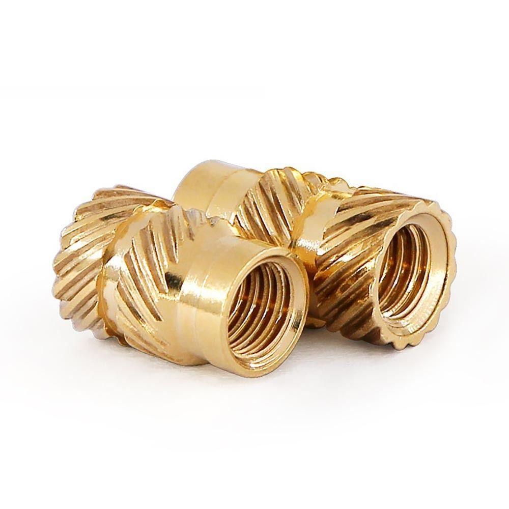 50Pcs Double Twill Embedment Nuts Knurled Thread 3D Printer Accossory New Brass Insert Nut