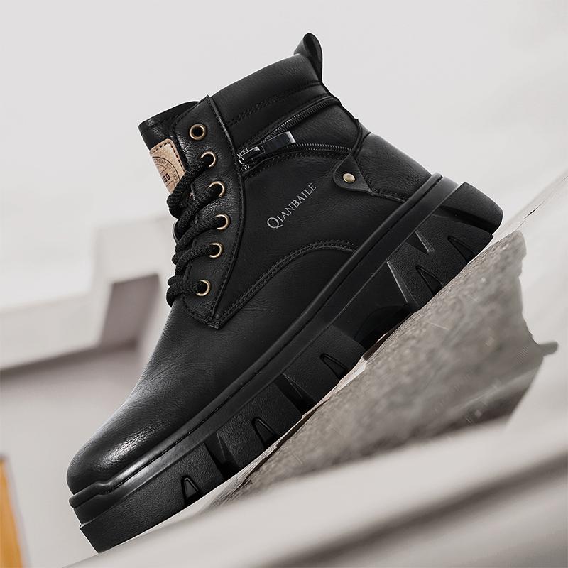 Модная обувь Desai Мужские ботинки для улицы Мужская обувь Повседневная Кожаная Рабочая — фото 3