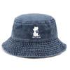 Bucket Hat Vintage Fishing Hat for Dog Owners Sun Protection Customize Cotton Washed Outdoor Pet Adoption Cap Fashion Streetwear