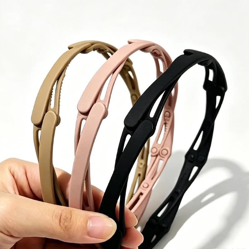 Simplicity Foldable Hairband for Women Solid Non-Slip Hair Wash Girl Headband Hair Accessories