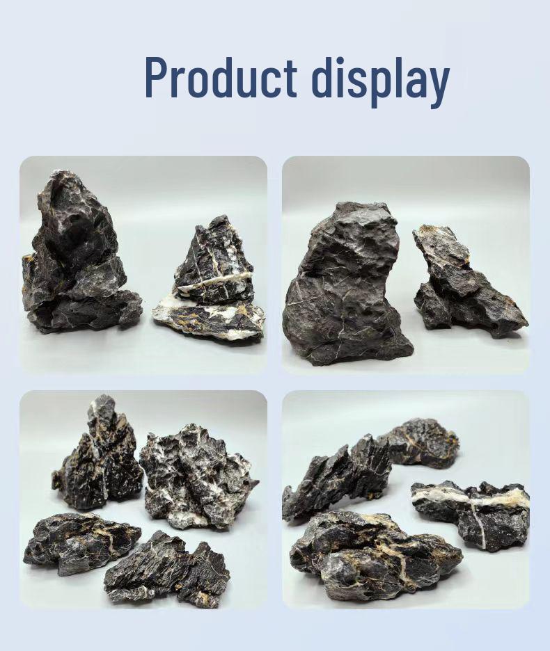 Azure Dragon Stone Aquarium and Terrarium Ornament - Micro Landscape Decoration for Fish Tanks and Bonsai.