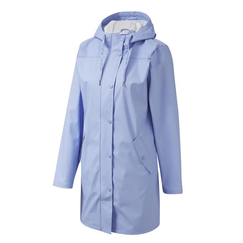 Umweltfreundlicher Damen PU Trenchcoat in mittlerer Länge für Wandern und Freizeit