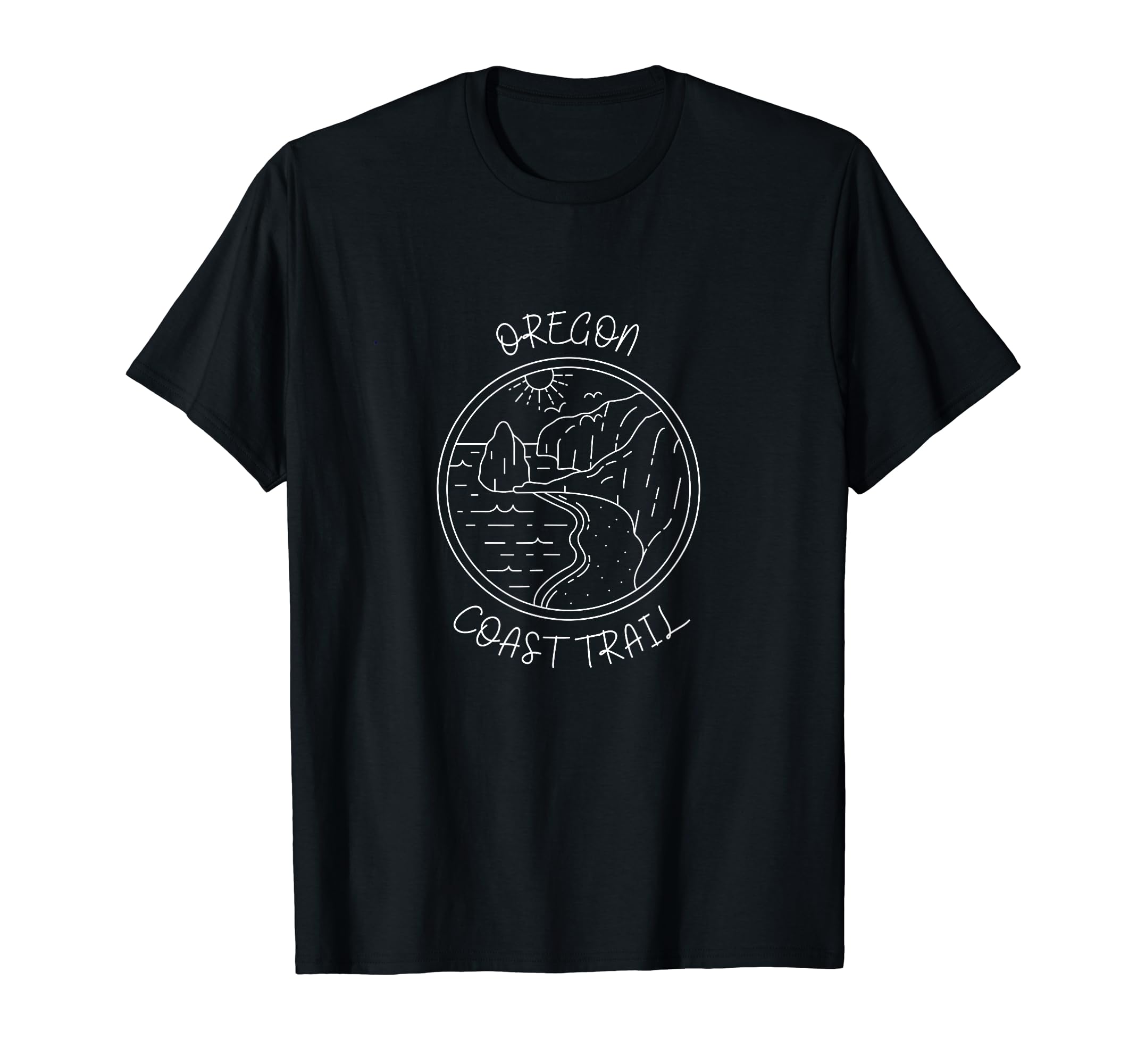 Oregon Coast Trail OCT Pilgrims Long Distance Hiking Pacific Coast US T-Shirt чёрный