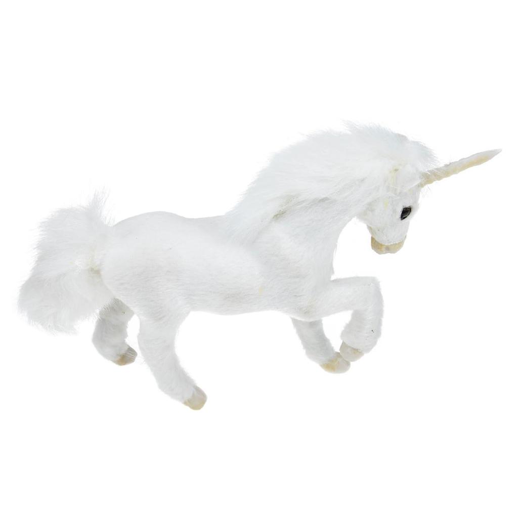 JOINPAYA Simulation Unicorn Stuffed Animal, Plush Unicorn Pillow, Pegasus Figurine, Cute Lovelyz Plush Toy Ornament, Unicorn Plush Toy with Faux Fur,