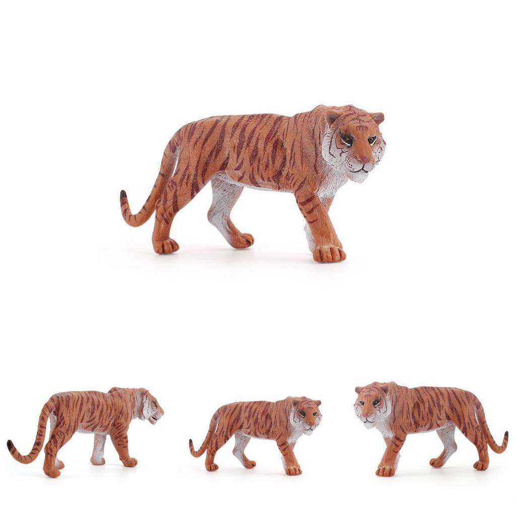 Forest Red Male Tiger Figurine With Realistic Design For Childrens Learning