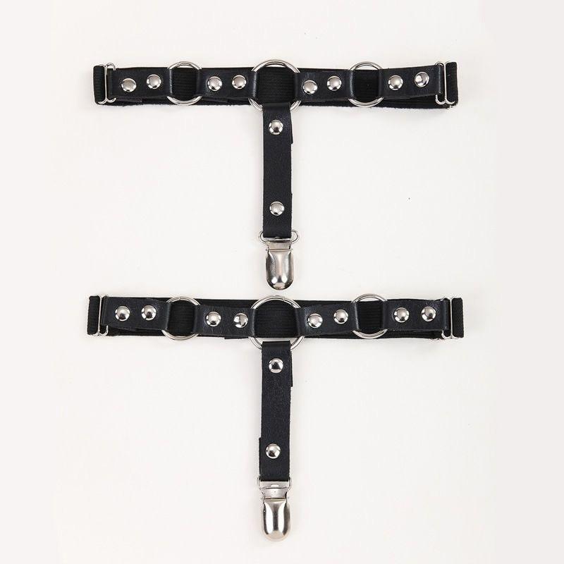 Womens Thigh Straps With Faux Leather And Trendy Circles For Casual And Festival Wear