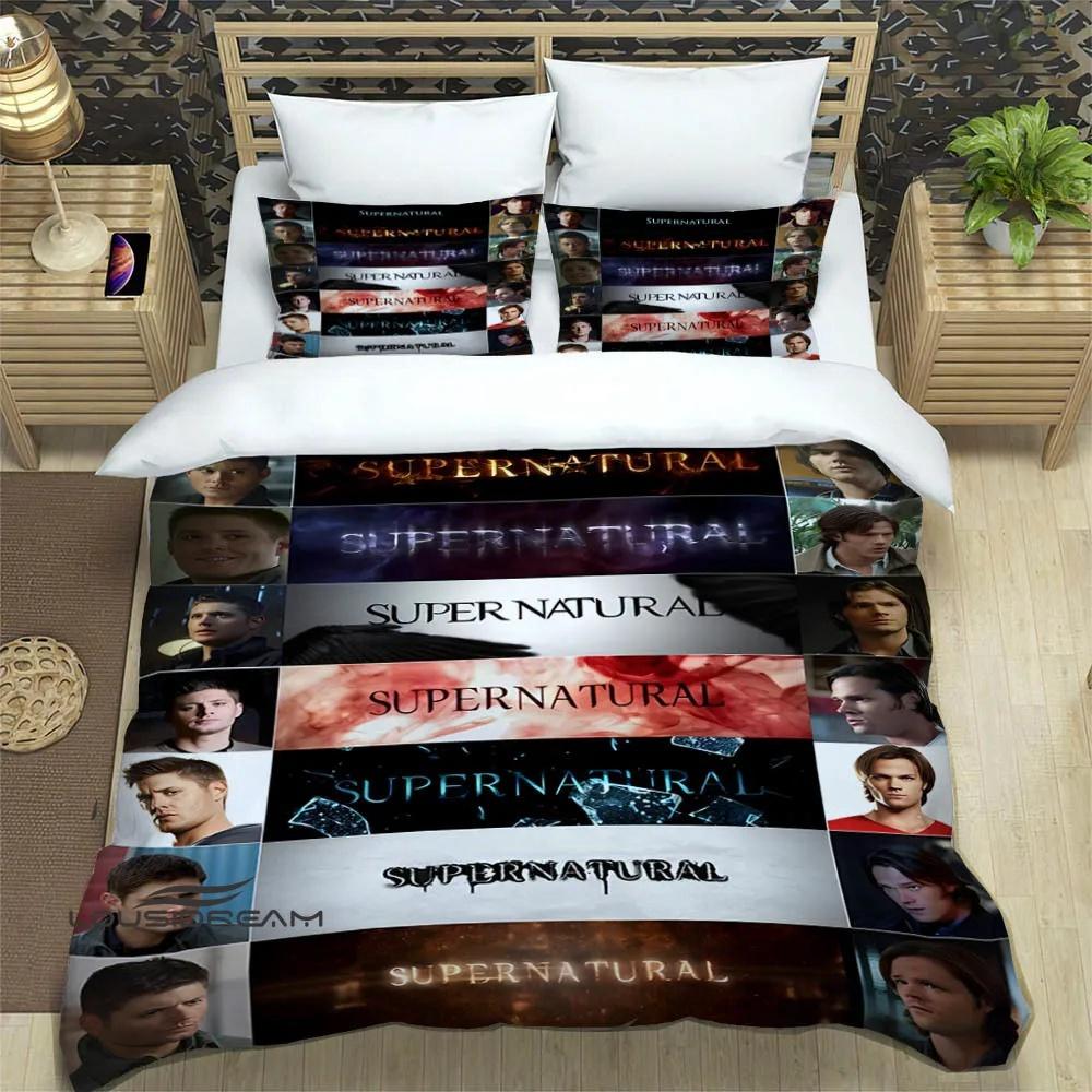 

Comforter New Tv Series Supernatural Bedding Set Single Twin Full Queen King Size Bed Set Adult Kid Bedroom Home Textiles Comforter (quilt)-EU Single(135*200cm)3pcs