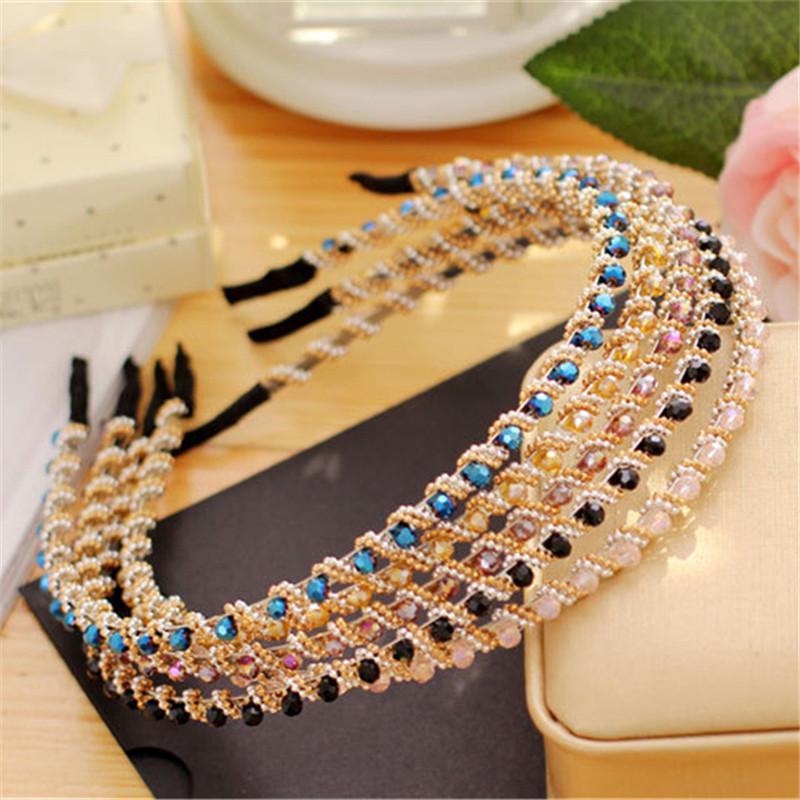 Fashion Women's fille cristal strass bling bandeau Alice bande cheveux accessoire Fashion Women's fille cristal strass bling bandeau Alice bande cheveux accessoire