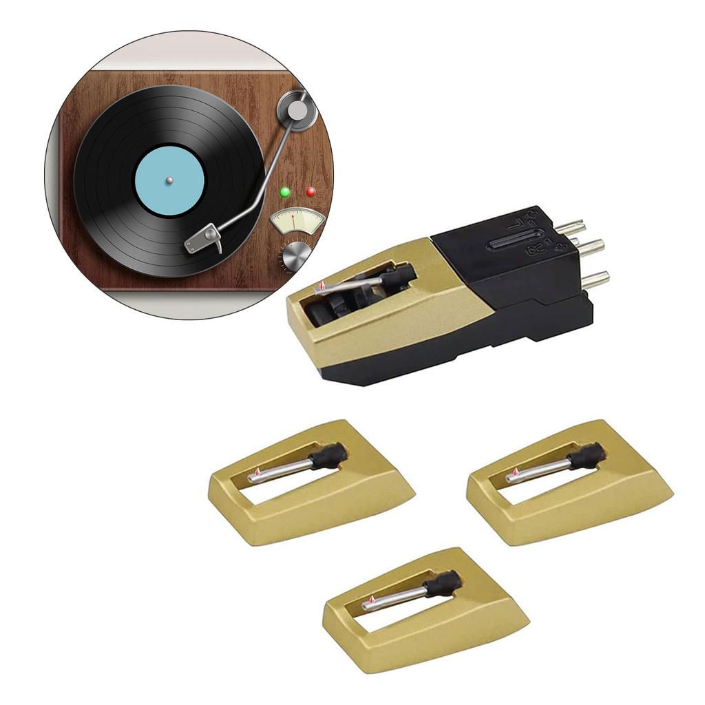 High Fidelity Phonograph Cartridge Kit Record Player Needle Set with Diamond Tip for Enhanced Sound Quality Accessories