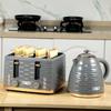Four-Slice Rippled Toaster - Grey