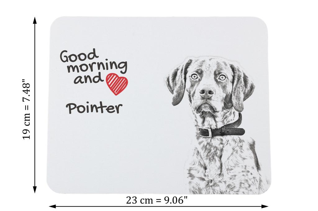 English Pointer II - baskılı mouse pad, kişiselleştirilmiş köpek temalı mouse pad, Art-Dog markasından bir ofis çalışanı için benzersiz bir gadget