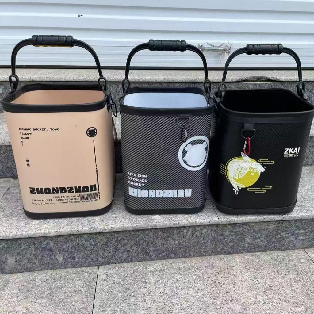 Portable EVA Fishing Bucket: Handheld Live Fish/Hand Washing Storage | Durable Fishing Gear