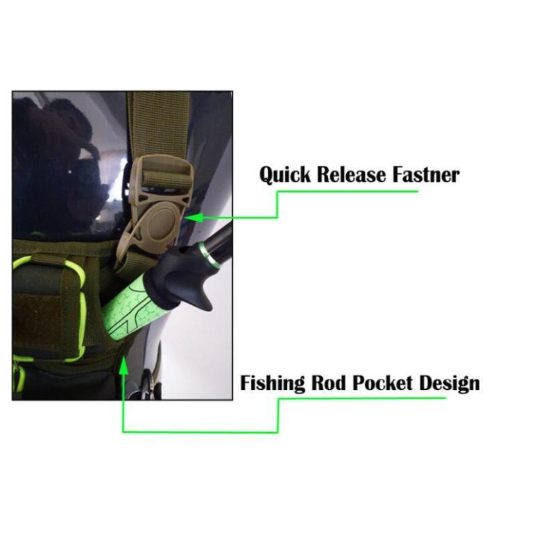 Multifunkční velkokapacitní úložné tašky na rybářské náčiní Taška do pasu Hrudní taška Taška na muškařské pruty Fishing