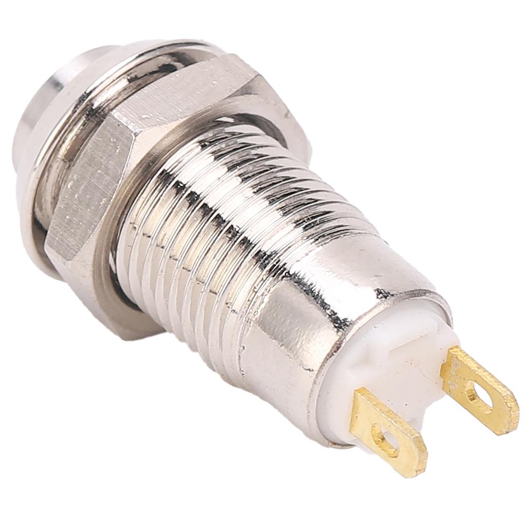 8mm Metalldruckknopfschalter Wasserdichter selbstsichernder Startschalter 3V (Ohne Licht)
