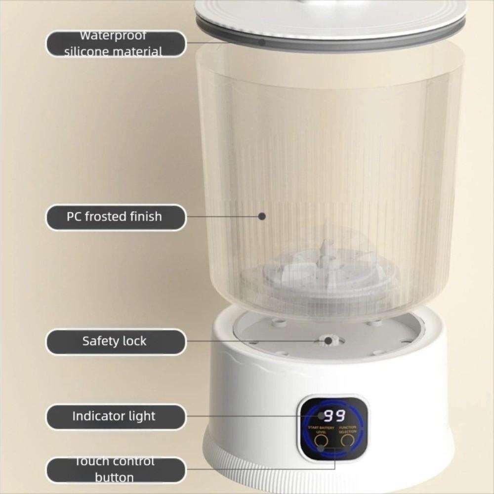 2L Mini Washer USB Rechargeable Small Laundry Portable Mini Washing Machine Travel