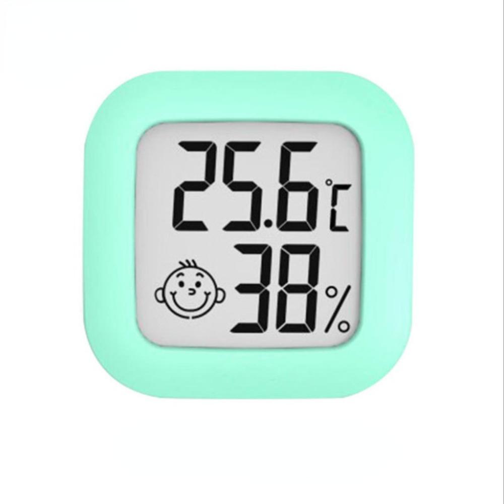 Мини-ЖК-цифровой термометр-гигрометр, домашний электронный термогигрометр, датчик, домашний термометр зелёный