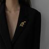 Unique Gold Snake Brooch Symbolizing Strength and Elegant Fashionable Accessory for Parties or Business Meetings