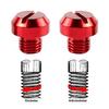 2 Pcs Motorcycle CNC Aluminum M10 X 1.25 Rear View Mirror Hole Plugs Screws Rearview Mirror Holder Anti-Rust