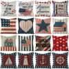 Home Furnishings Independence Day Pillow Cover USA National Day Polyester Printed Cushion Sofa Cushion Cover