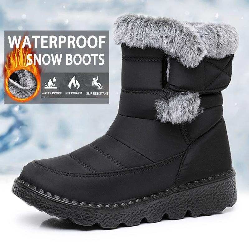 Large Size Winter Snow Boots for Both Men and Women with Plush and Thick Cotton Boots Temu Height Increasing Thick Soled Cotton Shoes