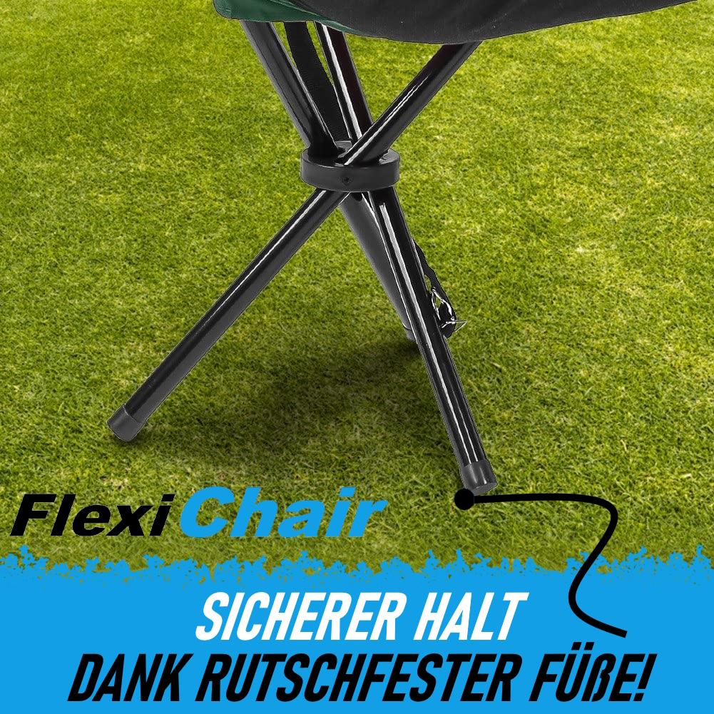 FLEXICHAIR Camping Stuhl Angler Hocker Faltbar Klappstuhl Dreibein Falthocker