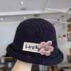 Children's baby hat autumn and winter foreign style flower baby knitted bucket girls warm thickened bucket hat