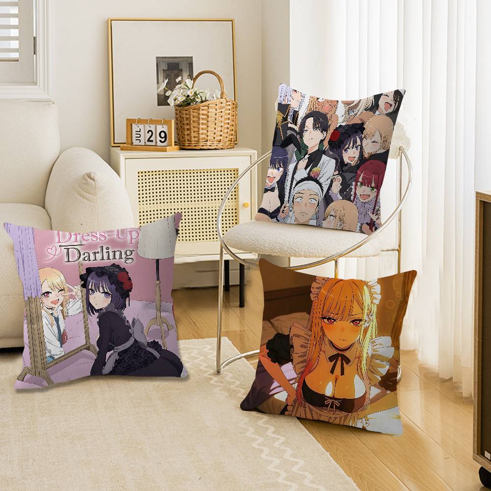 My Dress-Up Darling Anime Pillow Gifts Home Office Furnishings Bedroom Sofa Car Cushion Cover Case 45x45cm