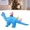 Inflatable Blue Dinosaur Xmas Decor 5.9ft High 10.2ft   LED Blow Up Dinosaur Fath  Xmas Decoration for Outdoor Yard Party