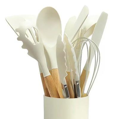 YENİ12 Adet/ Silikon Mutfak Gereçleri Seti Kombinasyon Yapışmaz Isıya Dayanıklı Pişirme Gereçleri Mutfak Seti Aletler Mutfak Eşyaları