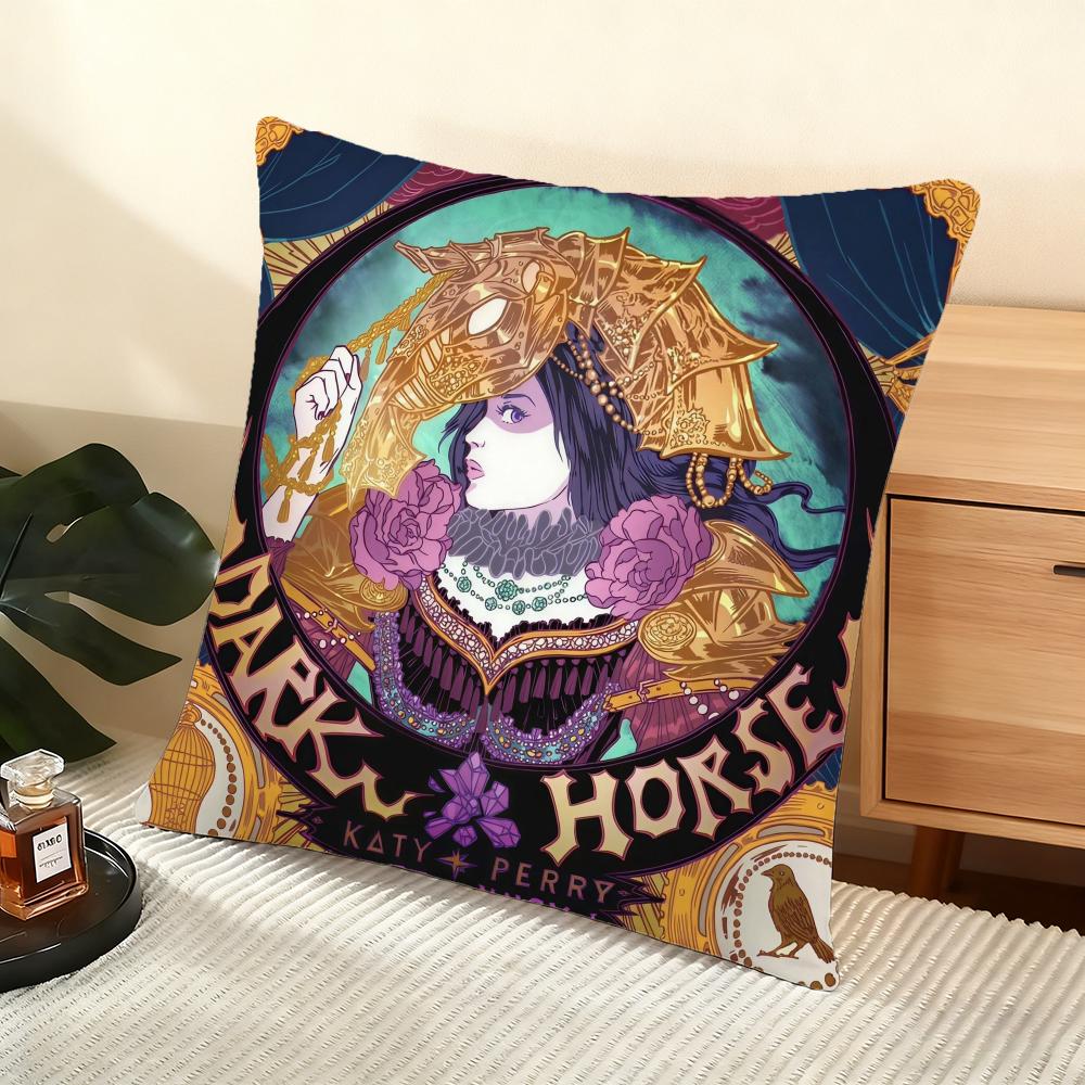 Katy Perry' Album Cushion Cover Silky Short Plush Home Sofa Cushion Cover - Invisible Zipper Home Decoration