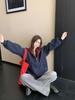 Women's Oversized Heavyweight Gray Hooded Cardigan Jacket - Trendy Autumn/Winter Hoodie Top