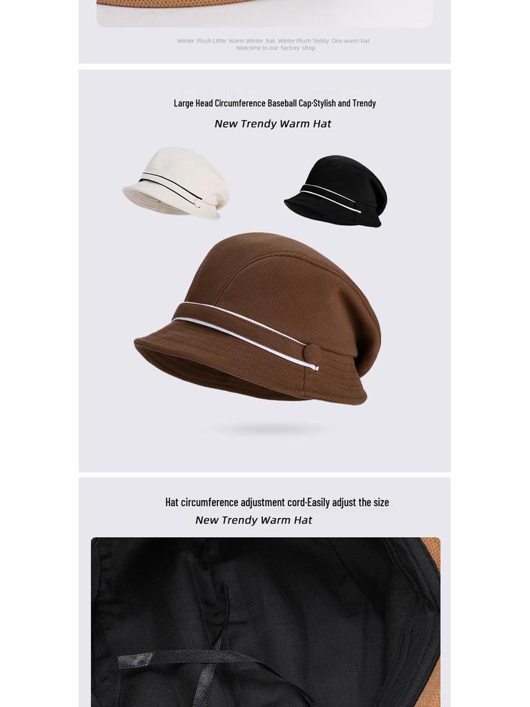 Women's Versatile Duckbill Beanie: Chic Autumn/Winter Fashion, Large Fit, Flattering, and Cozy