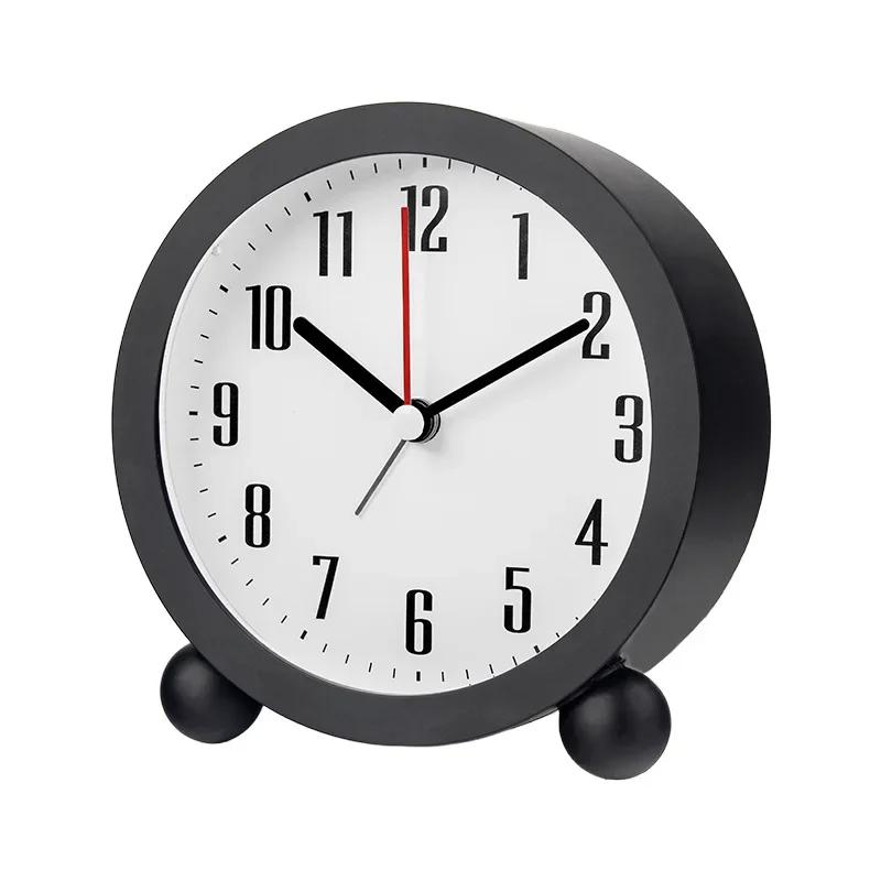 Nordic Simple Luxury Alarm Clock Mute Stereo Numeral Children's Student Desk Table Clock Bedroom Study Room Simple Clock